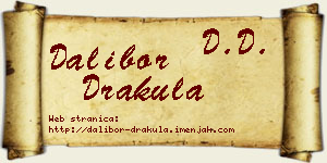 Dalibor Drakula vizit kartica